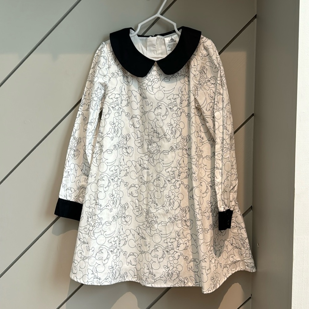 Disney Minnie Mouse Toille Longsleeve Dress 5/6 NWT